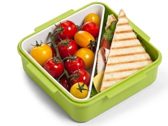Core Sandwich Container With Compartment, Green