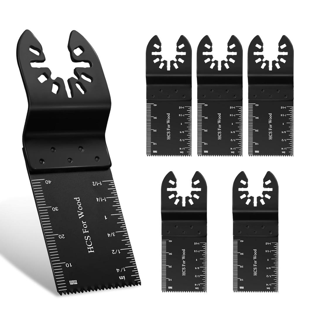 6PCS Oscillating Tool Blades, Universal Wood Oscillating Multitool, Professional Oscillating Saw Blades, Quick Release Saw Blades for Dewalt, Milwaukee, Makita, Rockwell, Black&Decker, Craftsman