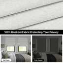 LazBlinds No Drill Roman Shades, Blackout, 33" W x 72" H, Natural