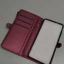 Defencase for Galaxy S25 Magnetic Wallet Case Compatible with Magsafe with RFID Blocking Zipper & Card Holder for Women Men, PU Leather Detachable Phone Case for Samsung Galaxy S25 6.2 inch, Wine Red