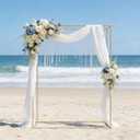 4.95 * 6.56 FT Metal Arbor Frame Stand, Garden Arch Trellis for Plants, Wedding Decor Backdrop Flower Stand, Gold