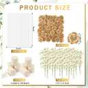 Fuyoooo 100 Set Wedding Invitations Wraps Set Pre Folded Vellum Jackets for 5 x 7 Invitations Self Adhesive Gold Wax Seal Stickers Dried Baby's Breath Flowers Chiffon Silk Ribbon for Craft DIY