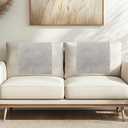 Grey Headrest Cover for Recliners Fabric Sofa Headrest Covers Non Slip Sofa Head Protector Furniture Protector for Recliner Slipcovers Set of 2