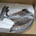 aboxoo Coffee Table Nesting Side Round Set of 2 End Table Top Sturdy Metal Frame Desk Centerpiece Living Room Bedroom Apartment Modern Industrial Simple Nightstand (Black Brown)