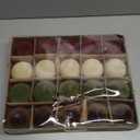 DazSpirit 20-Pack Flocked Velvet Christmas Ball Ornaments, 3.15"/8cm Decorative Hanging Baubles, Shatterproof Plastic Holiday Home Decoration Balls for Xmas Tree, Wreath, Garland, Mixed Color