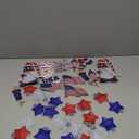 Whaline 24Pcs 4th of July Reflective Car Magnets Patriotic Refrigerator Magnets Independence Day Gnome Fridge Decor USA Flag Star Bulb Light Magnet with Lines for Kitchen,Metal Door,Cabinets,Mailbox