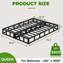 EMODA 7 Inch Split Queen Box Spring, 3500LBS Heavy Duty Metal Box Spring for Queen Bed Mattress Foundation with Fabric Cover, Noise-Free, Non Slip, Easy Assembly