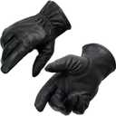 Milwaukee Leather SH734 Men's Black Thermal Lined Leather Motorcycle Gloves w/Cinch Wrist Closure (Size X-Large)