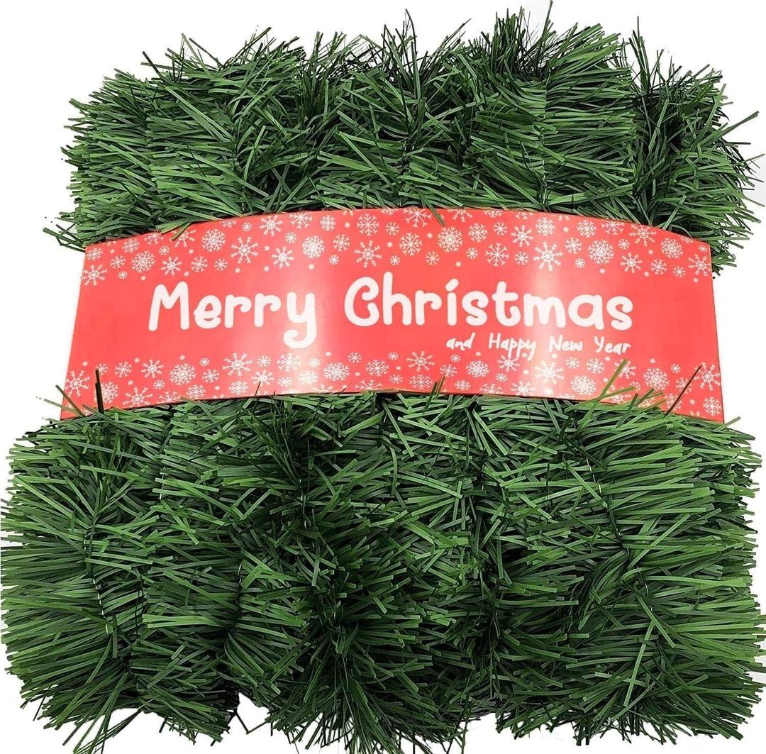 Christmas Garland, Garlands for Christmas Decorations, Exquisite Artificial Greenery Garland for DIY, Green Tinsel Pine Garlands for Decoration and Essential Christmas Dcor