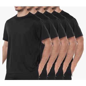 1/5 Pack Workout Shirts for Men Athletic Running Gym Quick Dry Short Sleeve Performance Moisture Wicking T Shirt Size XL