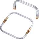 uxcell Metal Purse Frame 2Pcs, 7.1" Rectangle Lock Frame Kiss Lock Clasp Bag Frame Hardware Replacements for DIY Purse Handle Bag Making Sewing Craft Carpet