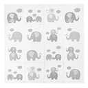Tadpoles Elephant Print Play Mat Set, Grey, 16 Piece