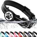 Airtag Dog Collar, Reflective Ultra-Durable Nylon Padded with QR Code Buckle & IP68 Waterproof Air Tag Holder Compatible for Apple AirTag, Comfortable for Small Medium Large Dogs(Black,S)