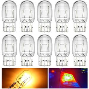 Meonum 10 Pcs 7443 Bulb, T20 1891 7443LL Brake Light Bulb for Daytime Running(DRL), W21/5W Automotive Reverse/Strobe Brake/Tail/Backup/Parking/Tail Light/Turn Signal Replacement for Cars, Trucks