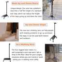 Aliseniors Adjustable Stair Climbing Cane for Seniors, Step Assist Aid for Walking Up & Down Stairs, Stability Walking Sticks and Mobility on Stairs, Stair Lift Walker Cane for Balance and Safety