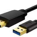 USB to HDMI Adapter Cable 6.6FT, USB to HDMI Cable Male to Male Full 1080P HD Display Cable Audio Video Converter Cord for PC/Laptop to Monitor/HDTV/Projector Only for Windows XP/7/8/8.1/10