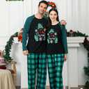 VNVNE Family Christmas Pjs Matching Sets for Women/Men/Couples/Adults, Holiday Xmas Reindeer Elf Plaid Pajamas Sleepwear (10-12 Years)