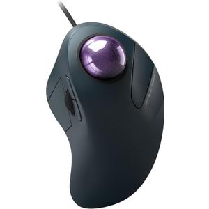 Wired Trackball Mouse for Large Hands, Ergonomic Design Reduces Wrist & Muscle Strain, Precision Tracking with Easy Index Finger Control, Compatible with PC, Laptop, Windows, Mac, Purple