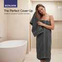 ecolook 6 Piece Bath Towel Set,100% Cotton,Includes 2 Bath Towels 55x28 Inch,2 Hand Towels,2 Washcloths,Soft,Highly Absorbent & Quick Dry for Bathroom, Spa, Gym,Shower and Daily Use,Dark Gray