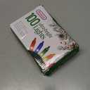 PREXTEX Christmas String Lights with Green Wire - 100 Count, 20 Ft Multicolored Christmas Tree Lights for Xmas Decorations Indoor and Outdoor - Incandescent String Light for Patios, Fences, Holidays