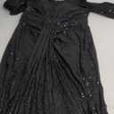 Women's Plus Size Off Shoulder Puff Sleeve Sequin Formal Maxi Dress Evening Party Gowns 2XL