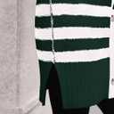 PRETTYGARDEN Women's Winter Striped Cardigan Sweaters Long Sleeve Button Down Open Front Chunky Knit Oversized Sweater Coat (S)