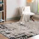 Area Rug, Washable and Non-Slip 3'x5' Painting Vintage Black Abstract Paint Old Living Room Rug, Indoor Entryway Door Mat, Floor Mat Carpet for Bedroom, Kitchen Laundry, Bathroom