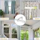 White Curtain Rods 2 Pack, Curtain Rod for Windows 28 to 48 inch, 5/8 inch Diameter Metal Standard Drapery Rod Set with Bracket, Heavy Duty Adjustable Curtain Rod for Bedroom, Kitchen, Easy Install