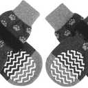 EXPAWLORER Anti Slip Dog Socks to Prevent Licking Paws, Dog Shoes for Hot Pavement, Dog Booties for Small Medium Large Senior Dogs, Traction Control Boots & Paw Protectors for Hardwood Floors (Medium (4 Count), Charcoal Ash)
