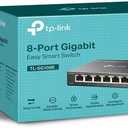 TP-Link 8 Port Gigabit Switch | Easy Smart Managed | Plug & Play | Desktop/Wall-Mount | Sturdy Metal w/ Shielded Ports | Support QoS, Vlan, IGMP and LAG (TL-SG108E)