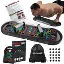 HOTWAVE Push Up Board Fitness, Portable Foldable 20 in 1 Push Up Bar at Home Gym, Pushup Handles for Floor. Professional Strength Training Equipment For Man and Women (Black)