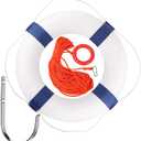 20/28 inch Foam Life Preserver Ring with 98.4 ft Floating Lifesaving Rope, Throwable Flotation Device, for Boat Safety Equipment