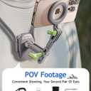 MAGIC JOHN Magnetic Neck Mount for Phones/Action Camera, Neck Cell Phone Holder POV/Vlog Selfie Mount Chest Stand Strap Video Recording for iPhone Samsung Phones AKASO/Go Pro/Insta360X5/DJI360 Camera (Green)