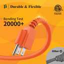 Outdoor Extension Cord 200 FT Waterproof, 16/3 Gauge Heavy Duty 3 Prong Extension Cord, 10A 1250W SJTW, ETL Listed, Great for Garden and Home, Orange