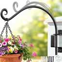 Lifyzoon Swivel Hanging Plant Bracket Outdoor: 22Inch Swivel Plant Hangers Bracket, 80lbs Weight Capacity - Rustproof Swivel Wall Hook for Large Bird Feeder, Birdhouse, Wind Chimes