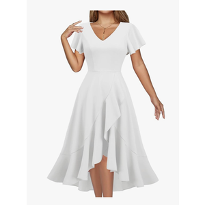 Women's Cocktail Dresses, Formal Wedding Guest High Low Graduation Party Evening Prom Dress 20253 XL