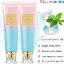 Niacinamide Whitening Toothpaste, Fresh Breath Deep Cleaning Triple Stain Removal Radiant Whitening Toothpaste (1Pcs)