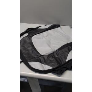 Black Panther Luxury Faux Leather Car Seat Cover Front Bottom Seat Cushion Cover, Anti-Slip and Wrap Around The Bottom, Fits 95% of Vehicles - 1 Piece,Black and grey