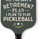 P. Graham Dunn Retirement Plan Pickleball Steel Grey 15.5 x 7.75 Plywood Pickle Ball Paddle