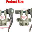 Ampper Brass Quick Release Battery Terminal Connector Clamps, 4 Way Top Post Battery Terminal Protector Set for SAE/JIS Type A Posts (Tinned Brass, 1 Pair)