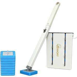 2 x Toilet Brush for RV, Small Space & Bathroom, Disposable Cleaning System with Hanging Holder - 8 Refill Heads, Sturdy Wand & Storage Case