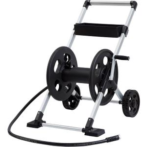Liberty Garden 304 Explorer Two Wheel Hose Reel Cart, Aluminum, Holds 250-feet of 5/8" Hose (Silver/Black)