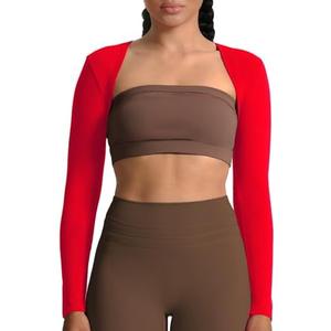 Aoxjox Women's Long Sleeve Open Front Lexi Lined Bolero Shrug Crop Top Cardigan S Aoxjox Women's Long Sleeve Open Front Lexi Lined Bolero Shrug Crop Top Cardigan S