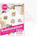 TECKWRAP Sublimation Paper 8.3 x 11 inches - 110 Sheets Sublimation Paper Compatible with Inkjet Printers & Sublimation Inks, High Transfer Efficiency for T-Shirts, Mugs, Crafts