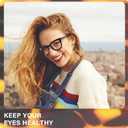 OPTOFENDY Oversized Blue Light Blocking Glasses for Women, Fashion Square Computer Eyeglasses