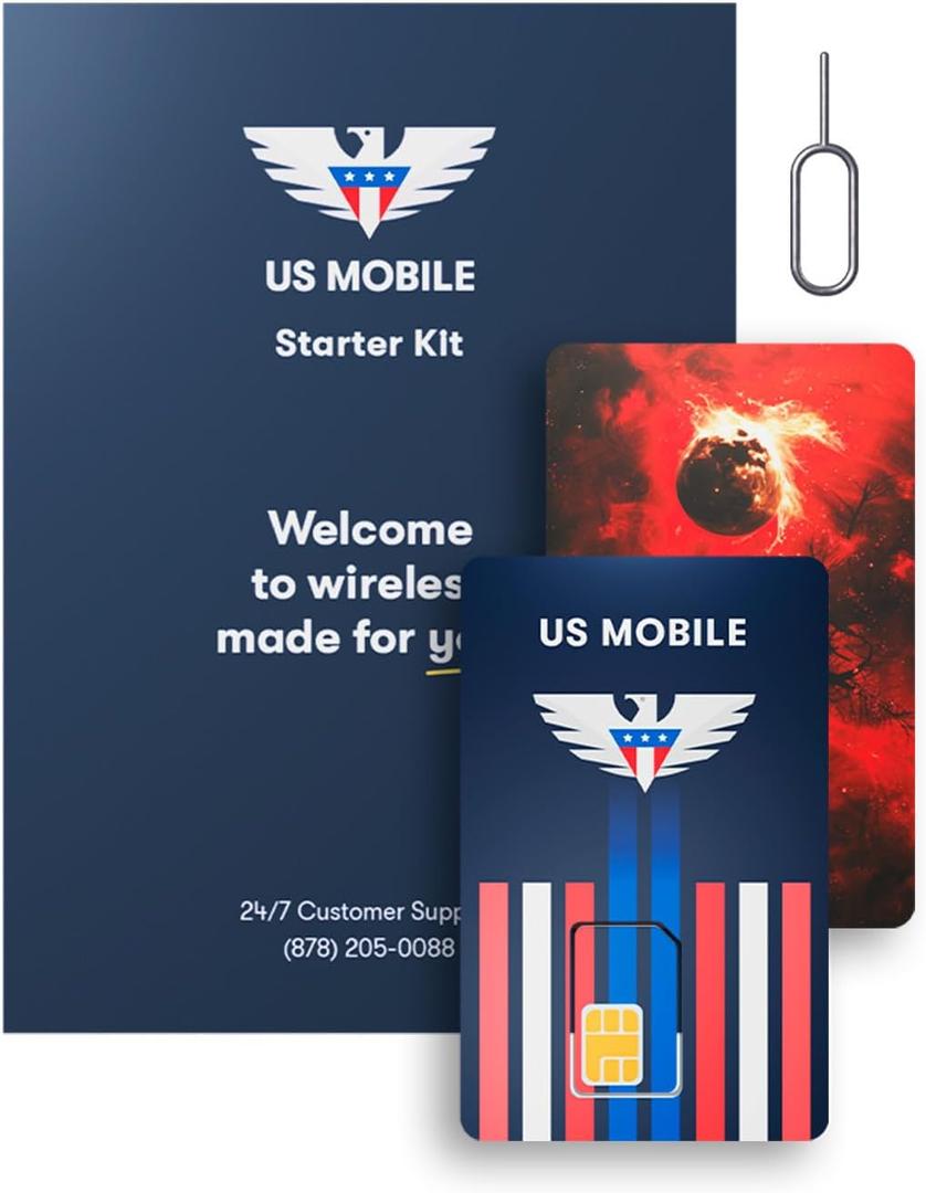 Prepaid SIM Card (US Mobile) - Custom Plans from $4/mo. Unlimited Plans from $17/mo.