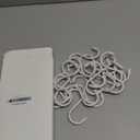 20 Pack Vinyl Coated S Hooks for Hanging,Heavy Duty S Hook for Hanging Plants,Non Slip 3 Inch Closet S Hooks,Steel Metal White Vinyl Coated Small Hook for Jeans Pots and Pans Coffee Cups