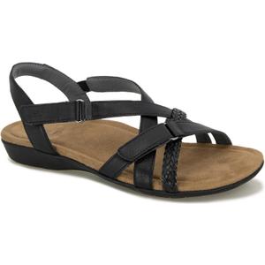 JBU by Jambu Women's Brooke Vegan Flat Sandal (Black)