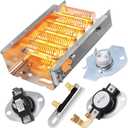 [2025 Upgraded] 279838 WED4815EW1 Heating Element For Whirlpool Dryer WED6200SW1 WED5000DW2 WED5300VW0 WED4800BQ1 Maytag MEDC215EW1 MEDX655DW1 Amana NED4655EW1 Roper Admiral Kenmore 70 80 Model 110