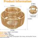 Hanging Light Lamp Shades Boho Rattan Lamp Shades, Woven LampShades for Floor Lamps Rattan Pendant Lights Boho Lamp Ceiling Light, Plug in Pendant Light Fixtures Hanging Lamp 1.54lb, 12 Inch-Lantern Shade